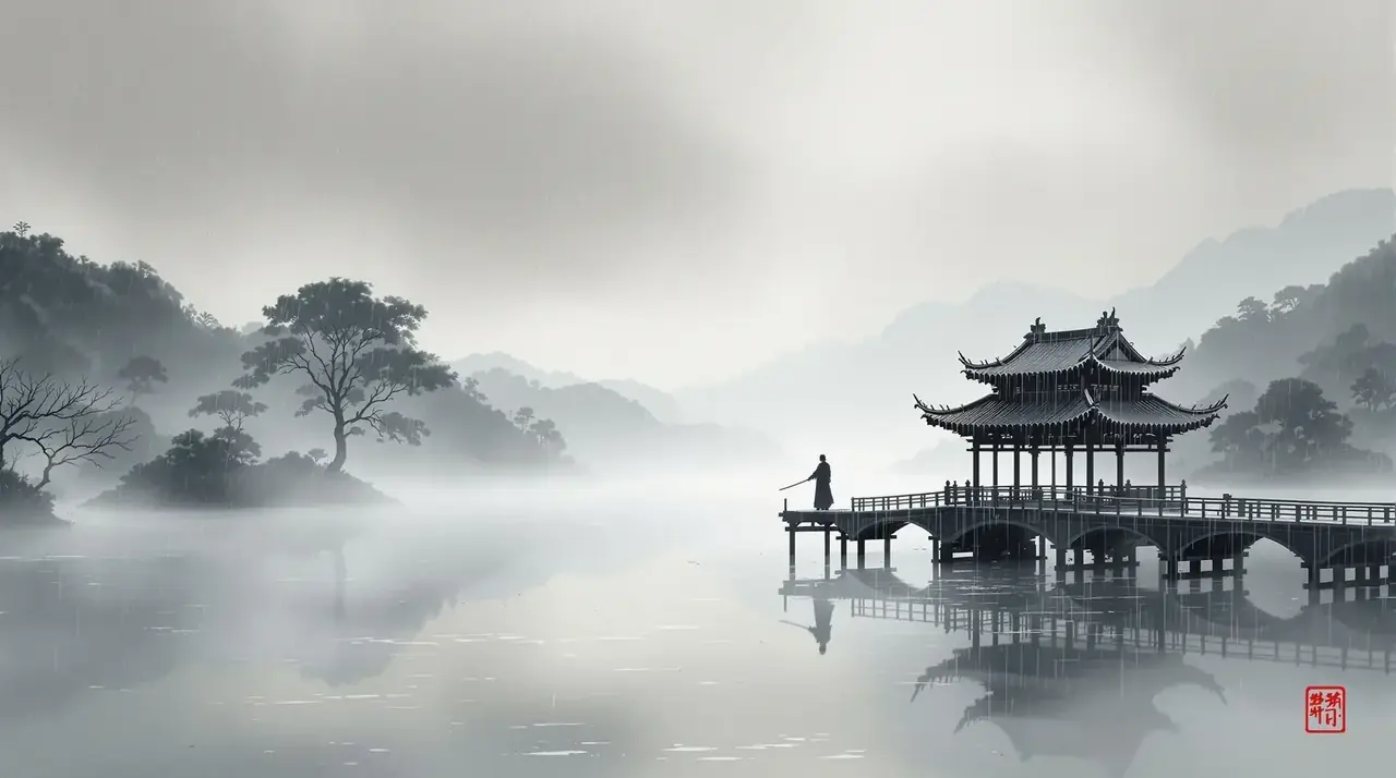 52黄果推荐古风短剧《剑折霜华》氛围背景图